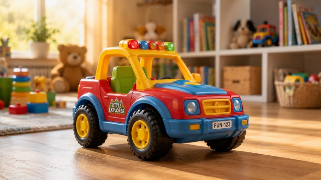 värikäs leluauto lahja 2 vuotiaalle pojalle leikkimiseen ja oppimiseen